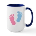 thumbnail image 1 of CafePress - Baby Feet Large Mug - 15 oz Ceramic Large White Novelty Mug, 1 of 4