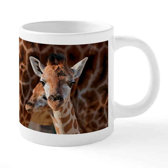 CafePress - Baby Giraffes - 20 Oz White Ceramic Mega Mug