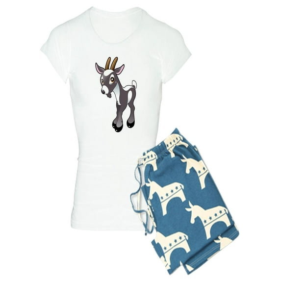 CafePress - Baby Goat Pajamas - Women's Light Pajamas