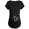 thumbnail image 1 of CafePress - Baby Hands And Feet In Heart Maternity T Shirt - Maternity Dark T-Shirt, 1 of 3