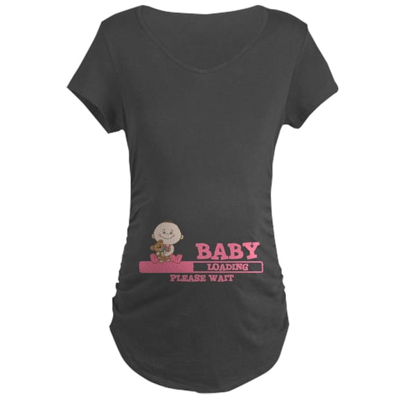 CafePress - Baby Loading Maternity T Shirt - Maternity Dark T-Shirt