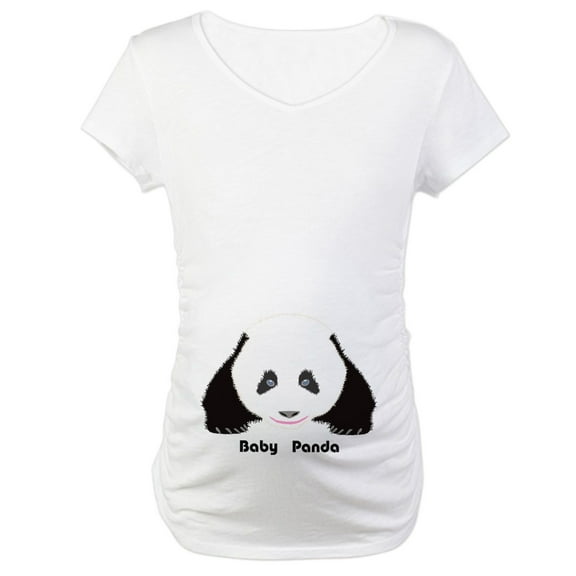 CafePress - Baby Panda Cf Maternity T Shirt - Cotton Maternity T-shirt, Cute & Funny Pregnancy Tee