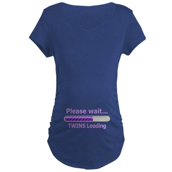 CafePress - Baby TWINS Loading! Maternity T Shirt - Maternity Dark T-Shirt