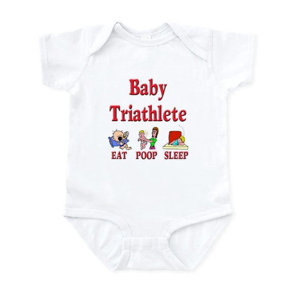 CafePress - Baby Triathlete 2 Infant Bodysuit - Baby Light Bodysuit, Size Newborn - 24 Months
