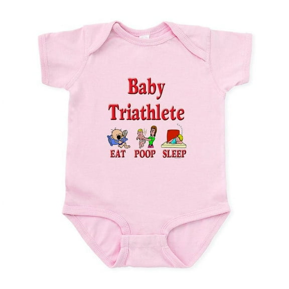 CafePress - Baby Triathlete 2 Infant Bodysuit - Baby Light Bodysuit, Size Newborn - 24 Months