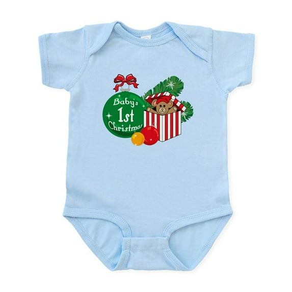 CafePress - Baby's 1St Christmas Infant Bodysuit - Baby Light Bodysuit, Size Newborn - 24 Months