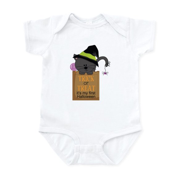 CafePress - Baby's 1St Halloween Cat Infant Bodysuit - Baby Light Bodysuit, Size Newborn - 24 Months