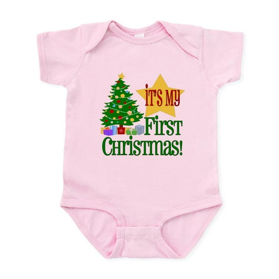 CafePress - Baby's First Christmas Onesie, Infant Bodysuit - Baby Light Bodysuit, Size Newborn - 24 Months