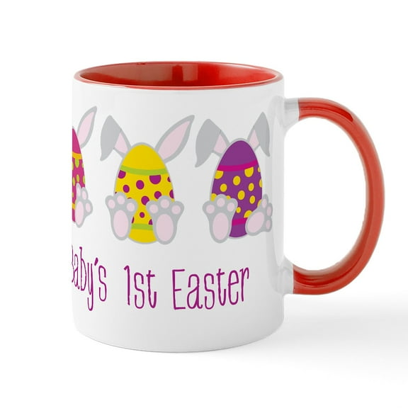 CafePress - Babys 1St Easter Mug - 11 oz Ceramic Mug - Novelty Coffee Tea Cup