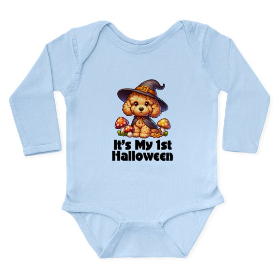 CafePress - Babys 1St Halloween Goldendoodle - Long Sleeve Cotton Baby Bodysuit