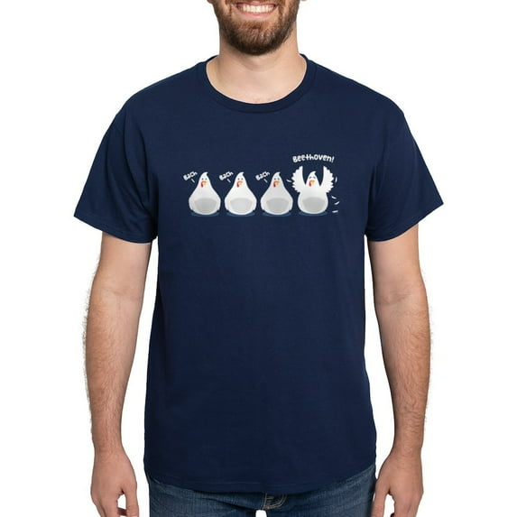 CafePress - Bach Beethoven Joke Dark T Shirt - Men's Classic Graphic Cotton T-Shirt