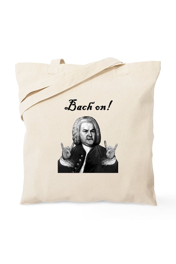 - Bach On! Tote Bag - Unisex Canvas Tote Bag, Beige, 1-Piece
