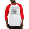 thumbnail image 1 of CafePress - Bachelor Party Checklist Spray Painted Baseball Je - Cotton Baseball Jersey, 3/4 Raglan Sleeve Shirt, 1 of 4