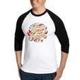 thumbnail image 1 of CafePress - Back To School Lettering T Shirt Design - Cotton Baseball Jersey, 3/4 Raglan Sleeve Shirt, 1 of 4