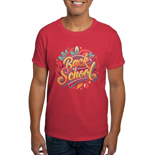 CafePress - Back To School Lettering T Shirt Design Men's Value T Shirt - Men's Classic Cotton T-Shirts