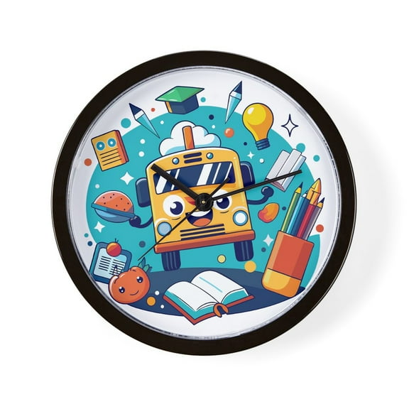 CafePress - Back To School T Shirt Design For Student - 10" Quartz Analog Battery-Powered Modern Wall Clock, Unique