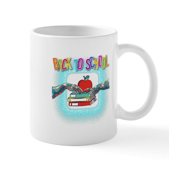 CafePress - Back To School T Shirt Design – Trendy & Fun Style 11 Oz Ceramic Mug - 11 oz Ceramic Mug - Novelty Coffee Tea Cup