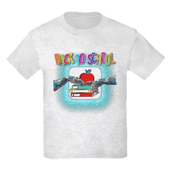 CafePress - Back To School T Shirt Design – Trendy & Fun Style Kids T Shirt - Light Classic Kids Graphic, Short Sleeve T-Shirt, Sizes XS-XL