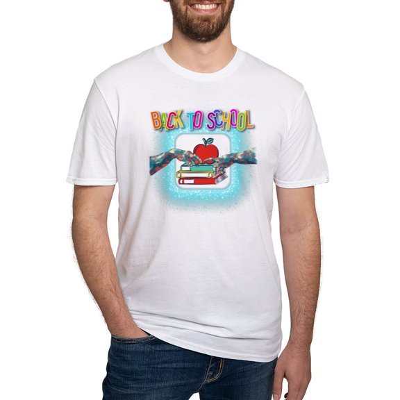 CafePress - Back To School T Shirt Design – Trendy & Fun Style Men's Classic T Shirt - Fitted T-Shirt, Vintage Fit Soft Cotton Tee