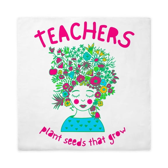 CafePress - Back To School Teacher Garden Lover T Shirt - Queen Duvet