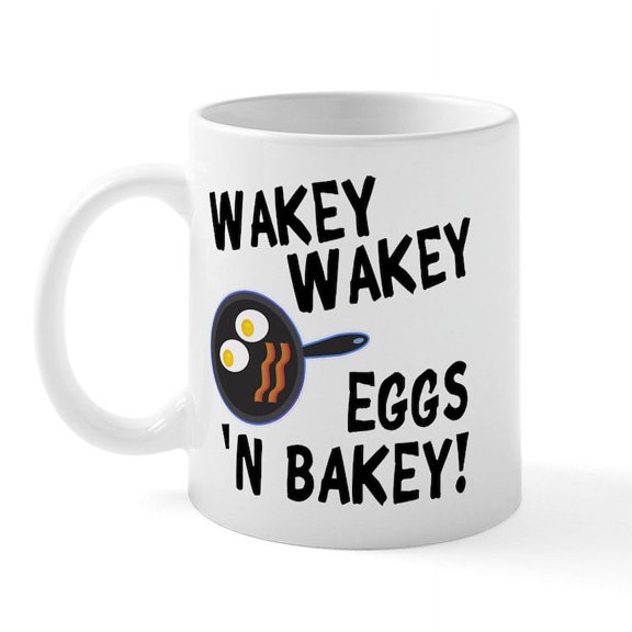CafePress - Bacon And Eggs Mug - 11 oz Ceramic Mug - Novelty Coffee Tea Cup