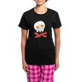 thumbnail image 1 of CafePress - Bacon And Eggs Skull Women's Dark Pajamas - Women's Short Sleeve Print T-Shirt and Pants Dark Cotton Pajama Set, 1 of 7