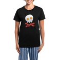 thumbnail image 1 of CafePress - Bacon And Eggs Skull Women's Dark Pajamas - Women's Short Sleeve Print T-Shirt and Pants Dark Cotton Pajama Set, 1 of 7