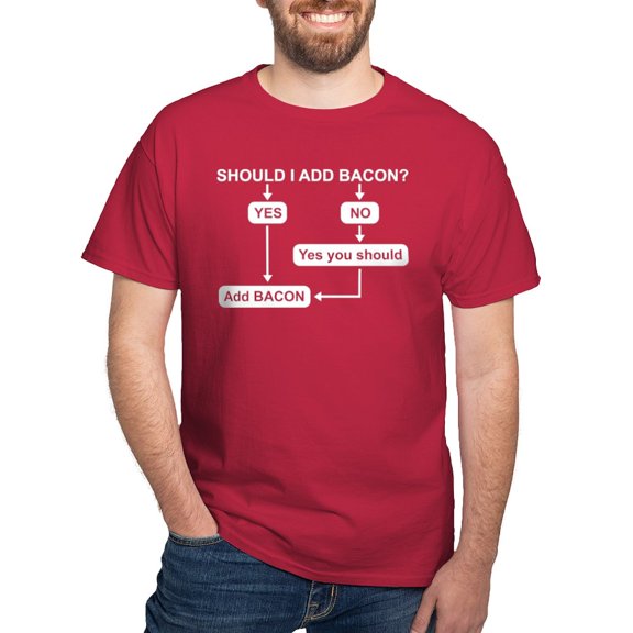 CafePress - Bacon Humor T Shirt - Men's Classic Graphic Cotton T-Shirt