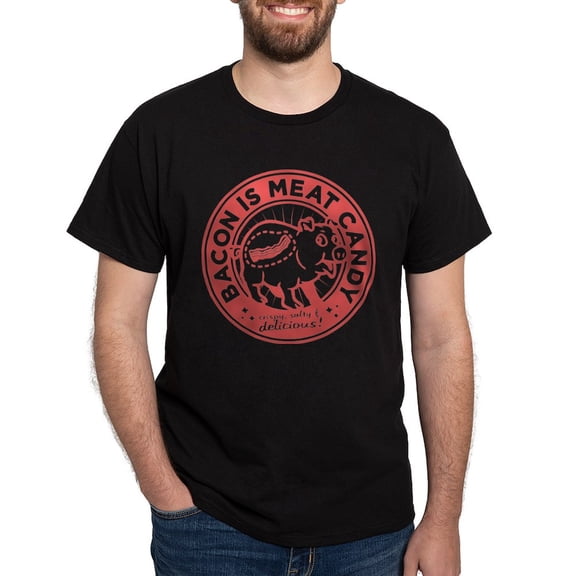 CafePress - Bacon Is Meat Candy3a T Shirt - Men's Classic Graphic Cotton T-Shirt