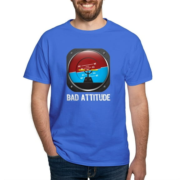 CafePress - Bad Attitude Dark T Shirt - Men's Classic Graphic Cotton T-Shirt