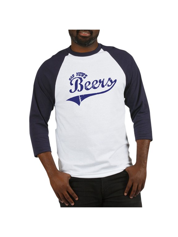 - Bad News Beers Baseball Jersey - Cotton Baseball Jersey, 3/4 Raglan Sleeve Shirt