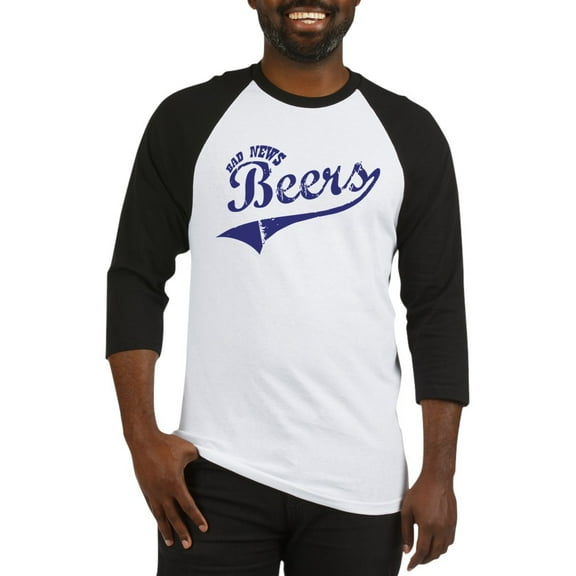 CafePress - Bad News Beers Baseball Jersey - Cotton Baseball Jersey, 3/4 Raglan Sleeve Shirt