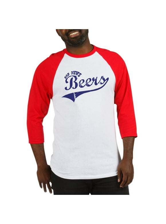 CafePress - Bad News Beers Baseball Jersey - Cotton Baseball Jersey, 3/4 Raglan Sleeve Shirt