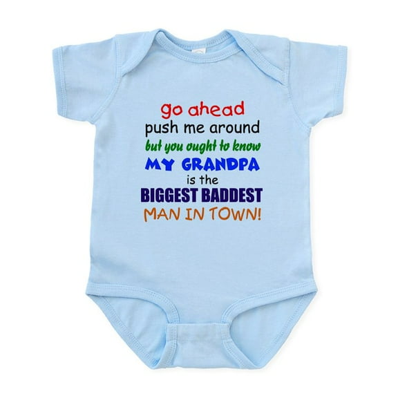 CafePress - Baddest Grandpa Infant Bodysuit - Baby Light Bodysuit, Size Newborn - 24 Months