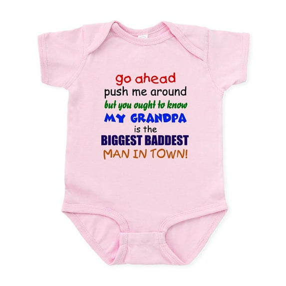 CafePress - Baddest Grandpa Infant Bodysuit - Baby Light Bodysuit, Size Newborn - 24 Months