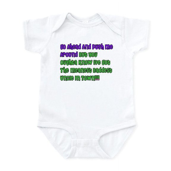 CafePress - Baddest Uncle In Town Infant Creeper - Baby Light Bodysuit, Size Newborn - 24 Months