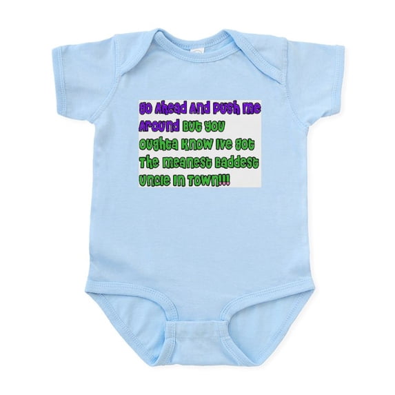 CafePress - Baddest Uncle In Town Infant Creeper - Baby Light Bodysuit, Size Newborn - 24 Months
