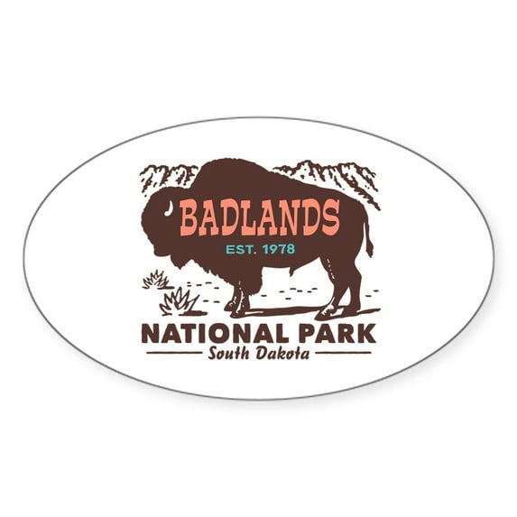 CafePress - Badlands National Park - Sticker (Oval)