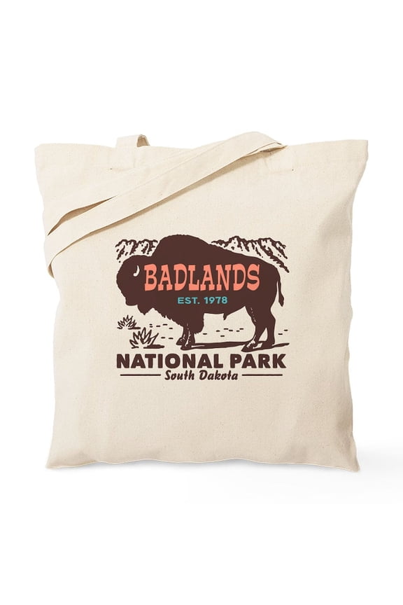 - Badlands National Park Tote Bag - Unisex Canvas Tote Bag, Beige, 1-Piece