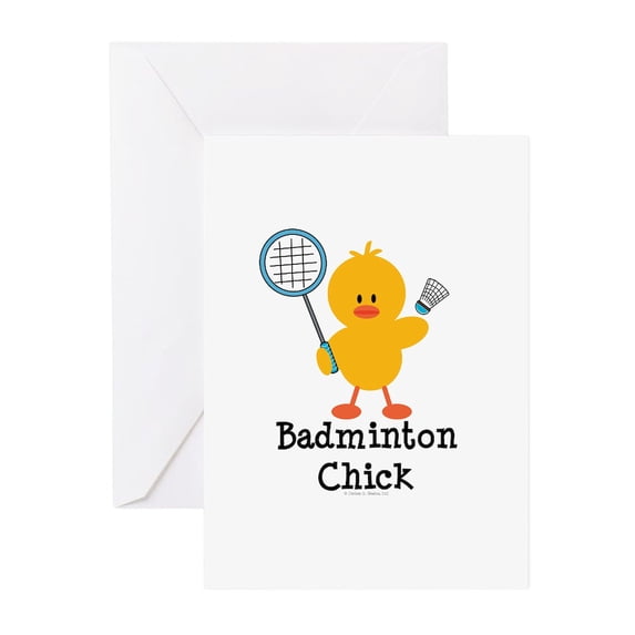 CafePress - Badminton Chick - Greeting Cards (Pk of 10) Matte