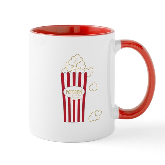 CafePress - Bag Of Popcorn Mugs - 11 oz Ceramic Mug - Novelty Coffee Tea Cup