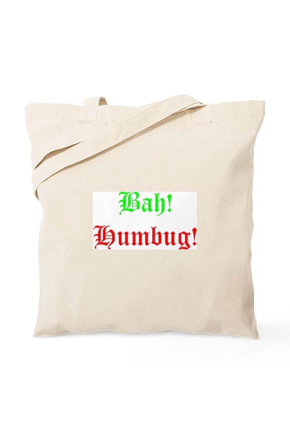 - Bah! Humbug! Tote Bag - Unisex Canvas Tote Bag, Beige, 1-Piece