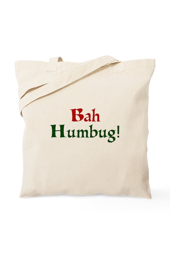 - Bah Humbug Tote Bag - Unisex Canvas Tote Bag, Beige, 1-Piece