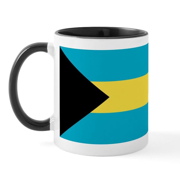 CafePress - Bahamas Flag Mug - 11 oz Ceramic Mug - Novelty Coffee Tea Cup