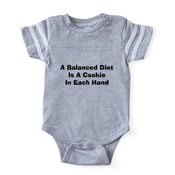 CafePress - Balanced Diet - Cute Infant Baby Football Bodysuit