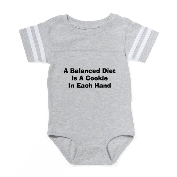 CafePress - Balanced Diet - Cute Infant Baby Football Bodysuit
