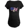 thumbnail image 1 of CafePress - Bald Eagle Over American Flag Maternity T Shirt - Maternity Dark T-Shirt, 1 of 3