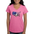 thumbnail image 1 of CafePress - Bald Eagle Over American Flag T Shirt - Women's V-Neck Dark T-Shirt, 1 of 3