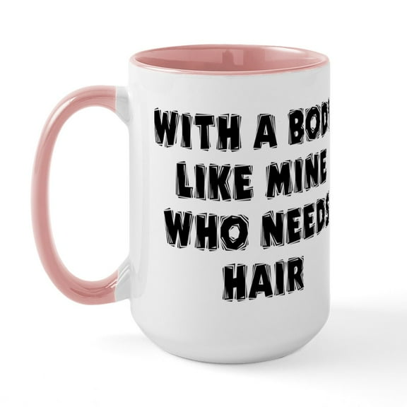 CafePress - Bald Guy's Large Mug - 15 oz Ceramic Large White Novelty Mug