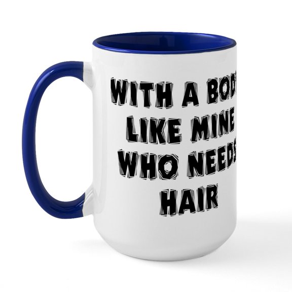 CafePress - Bald Guy's Large Mug - 15 oz Ceramic Large White Novelty Mug